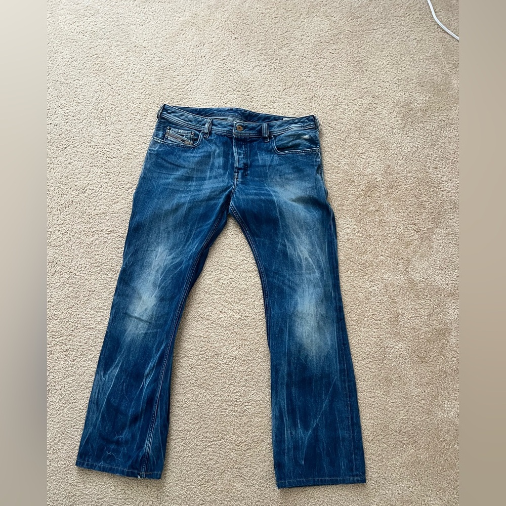 Diesel Men's Dark Blue Straight Jeans
